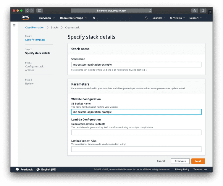 AWS Upload Fields